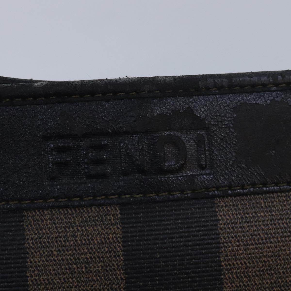 FENDI Pecan Canvas Clutch Bag Black Brownti1705