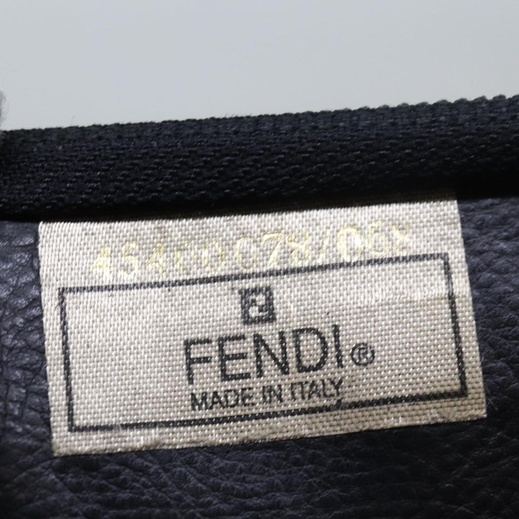 FENDI Pecan Canvas Clutch Bag Black Brownti1705