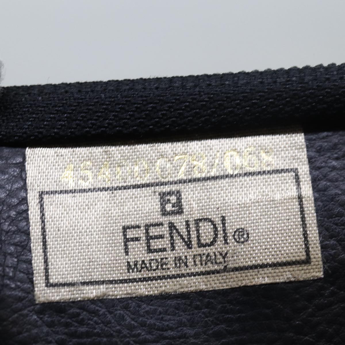 FENDI Pecan Canvas Clutch Bag Black Brownti1705