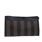 FENDI Pecan Canvas Clutch Bag Black Brownti1705