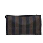 FENDI Pecan Canvas Clutch Bag Black Brownti1705
