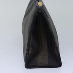FENDI Pecan Canvas Clutch Bag Black Brownti1705