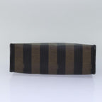 FENDI Pecan Canvas Clutch Bag Black Brownti1705