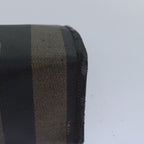 FENDI Pecan Canvas Clutch Bag Black Brownti1705