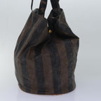 FENDI Gucci Bamboo GG Canvas Pecan Canvas Hand Bag 2Set Beige Blackti1766