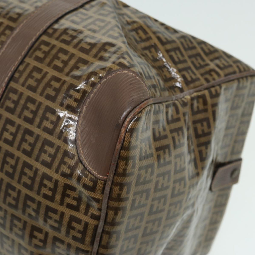 FENDI Zucchino Canvas Boston Bag Vintage Brownti1787