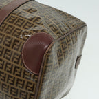 FENDI Zucchino Canvas Boston Bag Vintage Brownti1787