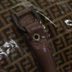 FENDI Zucchino Canvas Boston Bag Vintage Brownti1787