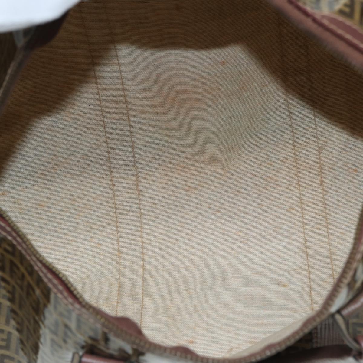 FENDI Zucchino Canvas Boston Bag Vintage Brownti1787