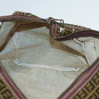 FENDI Zucchino Canvas Boston Bag Vintage Brownti1787