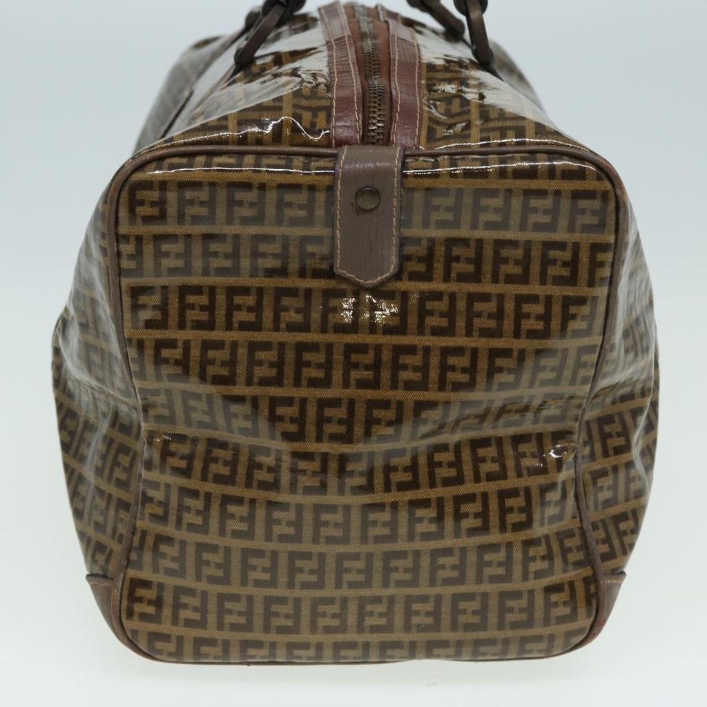 FENDI Zucchino Canvas Boston Bag Vintage Brownti1787