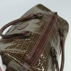 FENDI Zucchino Canvas Boston Bag Vintage Brownti1787