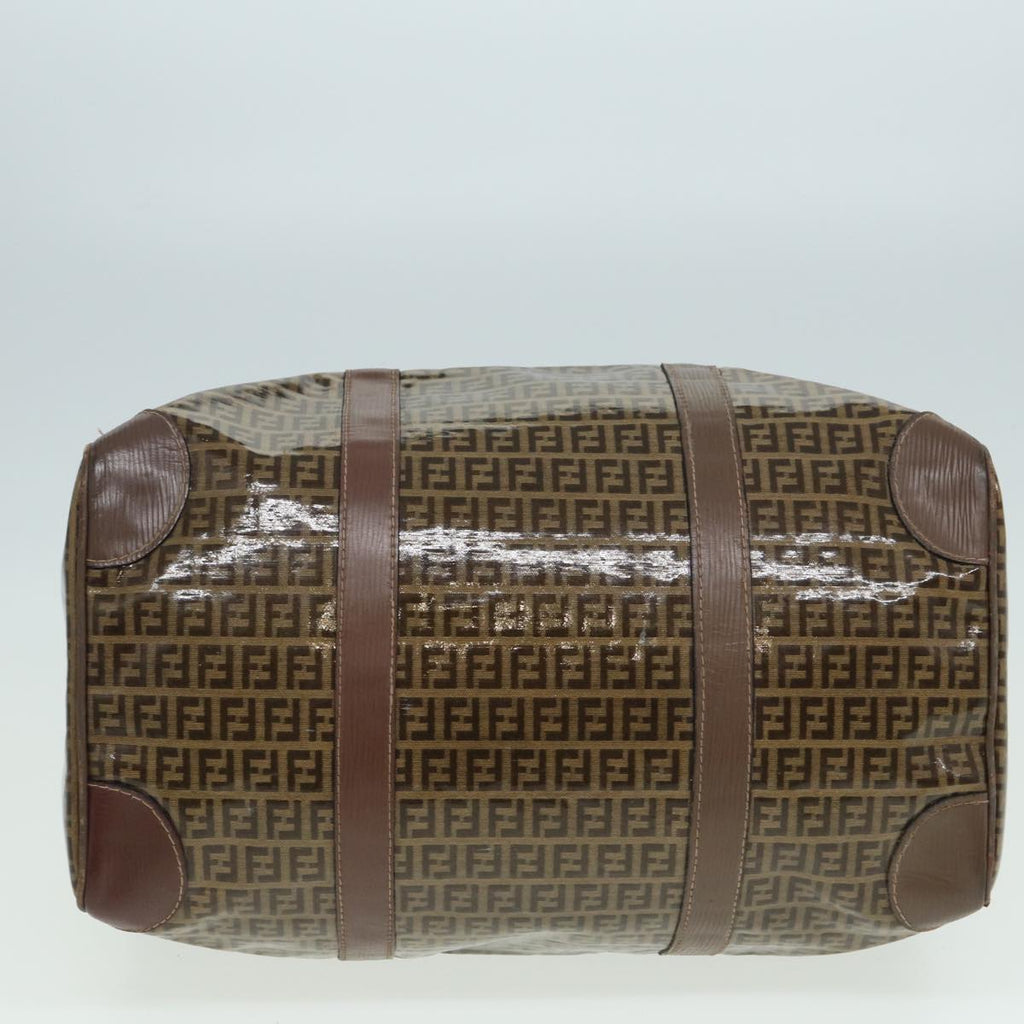 FENDI Zucchino Canvas Boston Bag Vintage Brownti1787