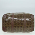 FENDI Zucchino Canvas Boston Bag Vintage Brownti1787