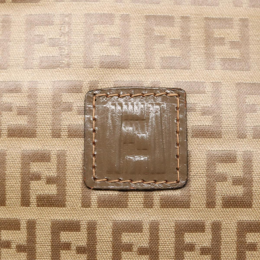 FENDI Zucchino Canvas Clutch Bag Beigeti1837