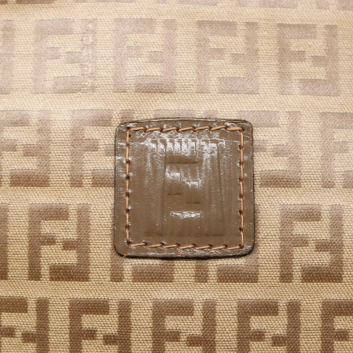 FENDI Zucchino Canvas Clutch Bag Beigeti1837