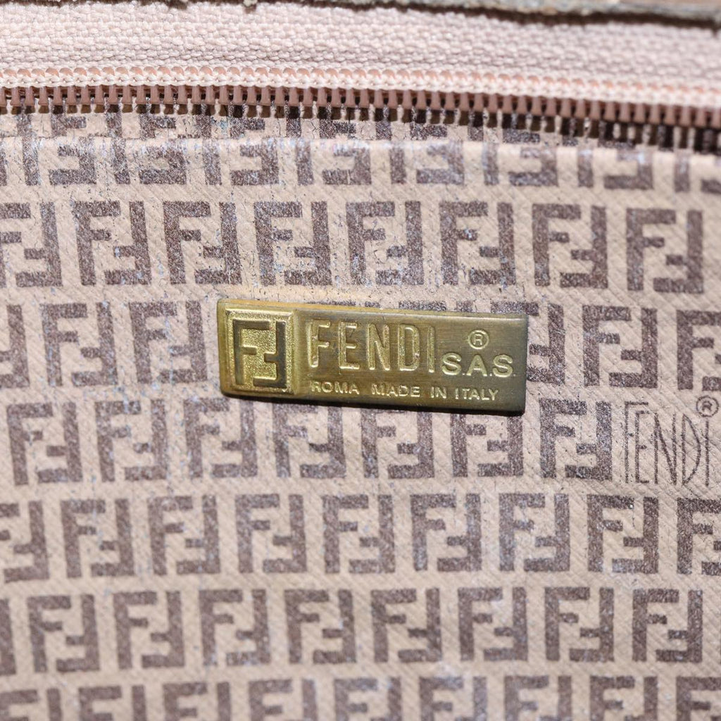 FENDI Zucchino Canvas Clutch Bag Beigeti1837