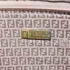 FENDI Zucchino Canvas Clutch Bag Beigeti1837
