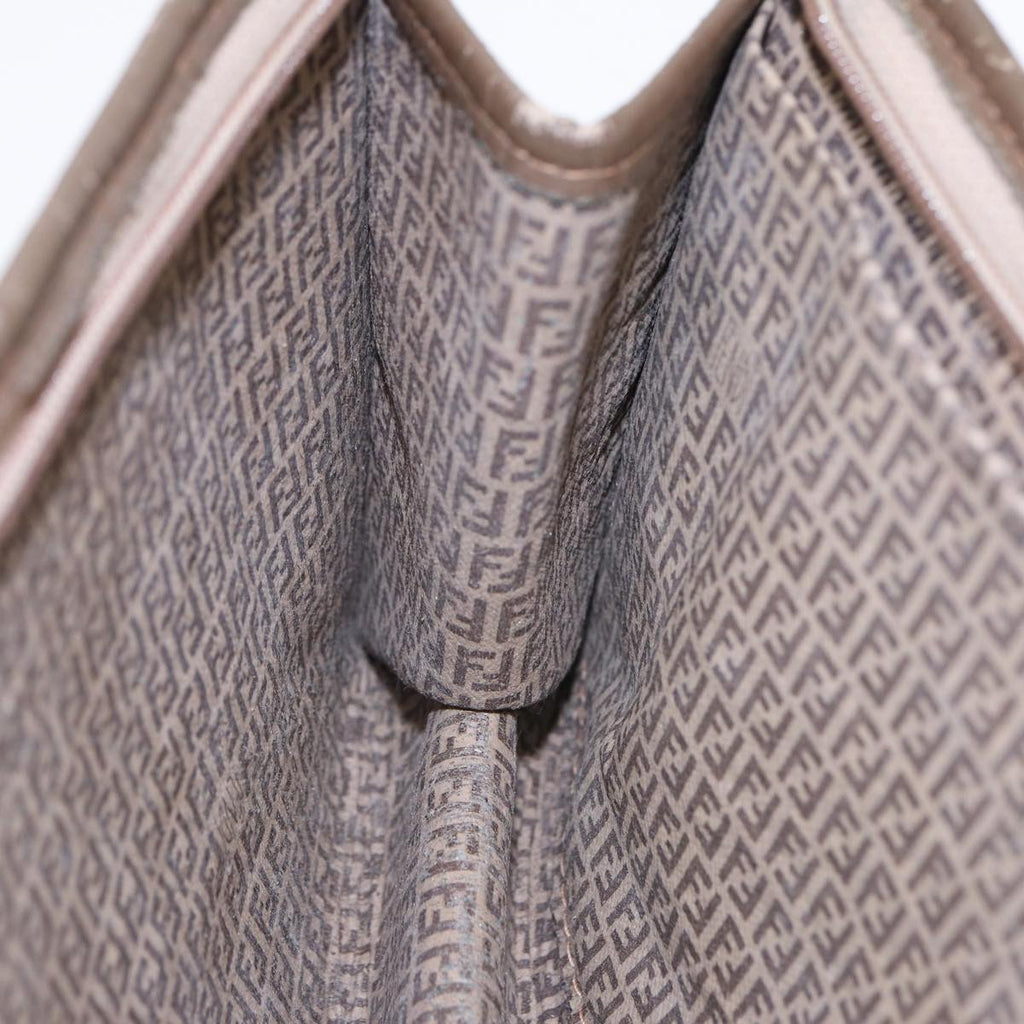FENDI Zucchino Canvas Clutch Bag Beigeti1837