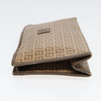 FENDI Zucchino Canvas Clutch Bag Beigeti1837