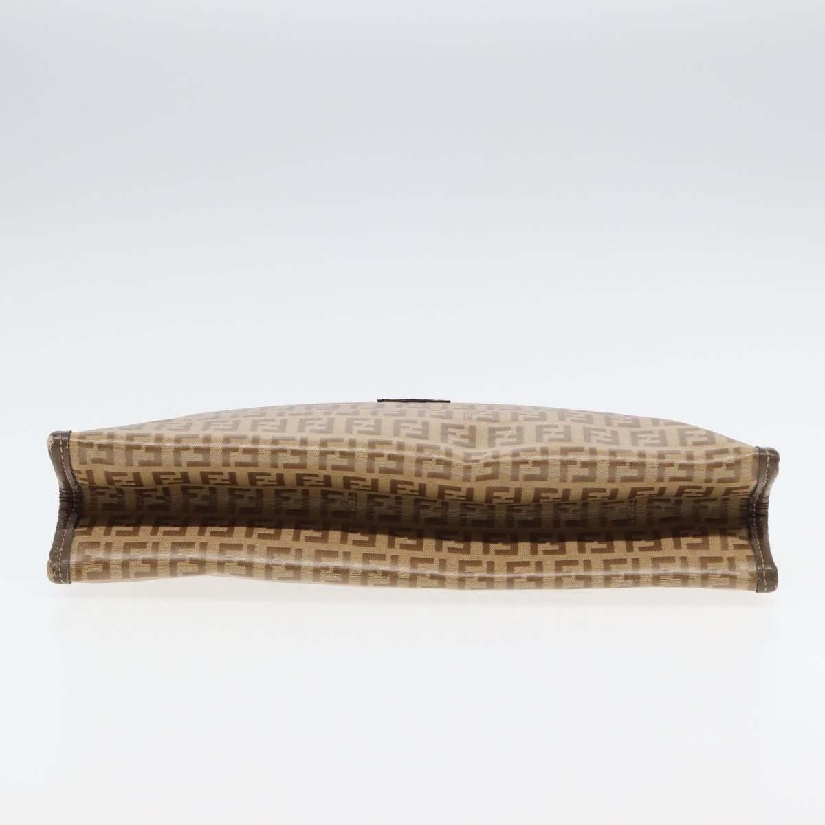 FENDI Zucchino Canvas Clutch Bag Beigeti1837