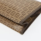 FENDI Zucchino Canvas Clutch Bag Beigeti1837