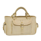 CELINE Boogie bag Hand Bag Leather Beige Auth ti1845