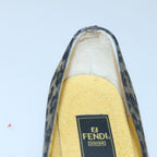 FENDI Leopard pumps shoes Canvas Leather 37.5 Brown Redti1874