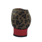 FENDI Leopard pumps shoes Canvas Leather 37.5 Brown Redti1874