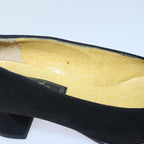 FENDI Pumps 36 1/2 pumps Suede Leather Black Silverti1921
