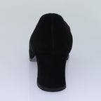 FENDI Pumps 36 1/2 pumps Suede Leather Black Silverti1921