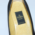 FENDI Pumps 36 1/2 pumps Suede Leather Black Silverti1921