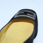 FENDI Pumps 36 1/2 pumps Suede Leather Black Silverti1921