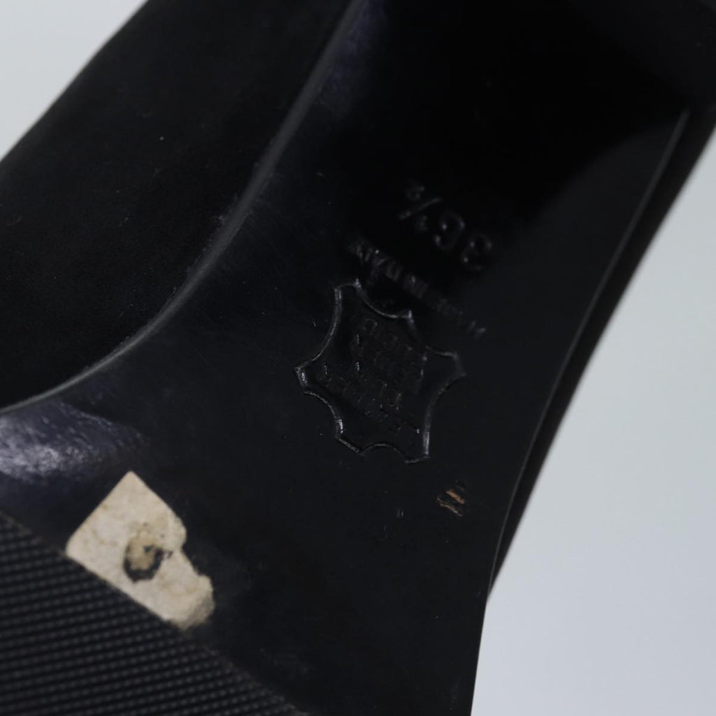 FENDI Pumps 36 1/2 pumps Suede Leather Black Silverti1921
