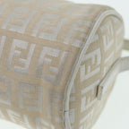 FENDI Zucchino Canvas Pouch Nylon White Silverti1933