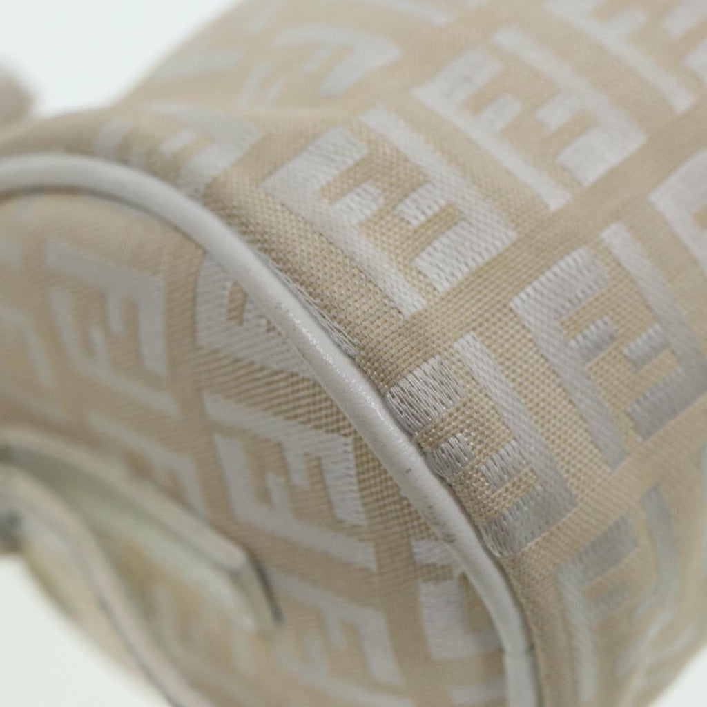 FENDI Zucchino Canvas Pouch Nylon White Silverti1933