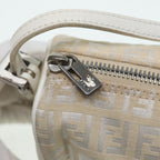 FENDI Zucchino Canvas Pouch Nylon White Silverti1933