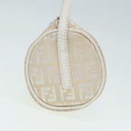FENDI Zucchino Canvas Pouch Nylon White Silverti1933