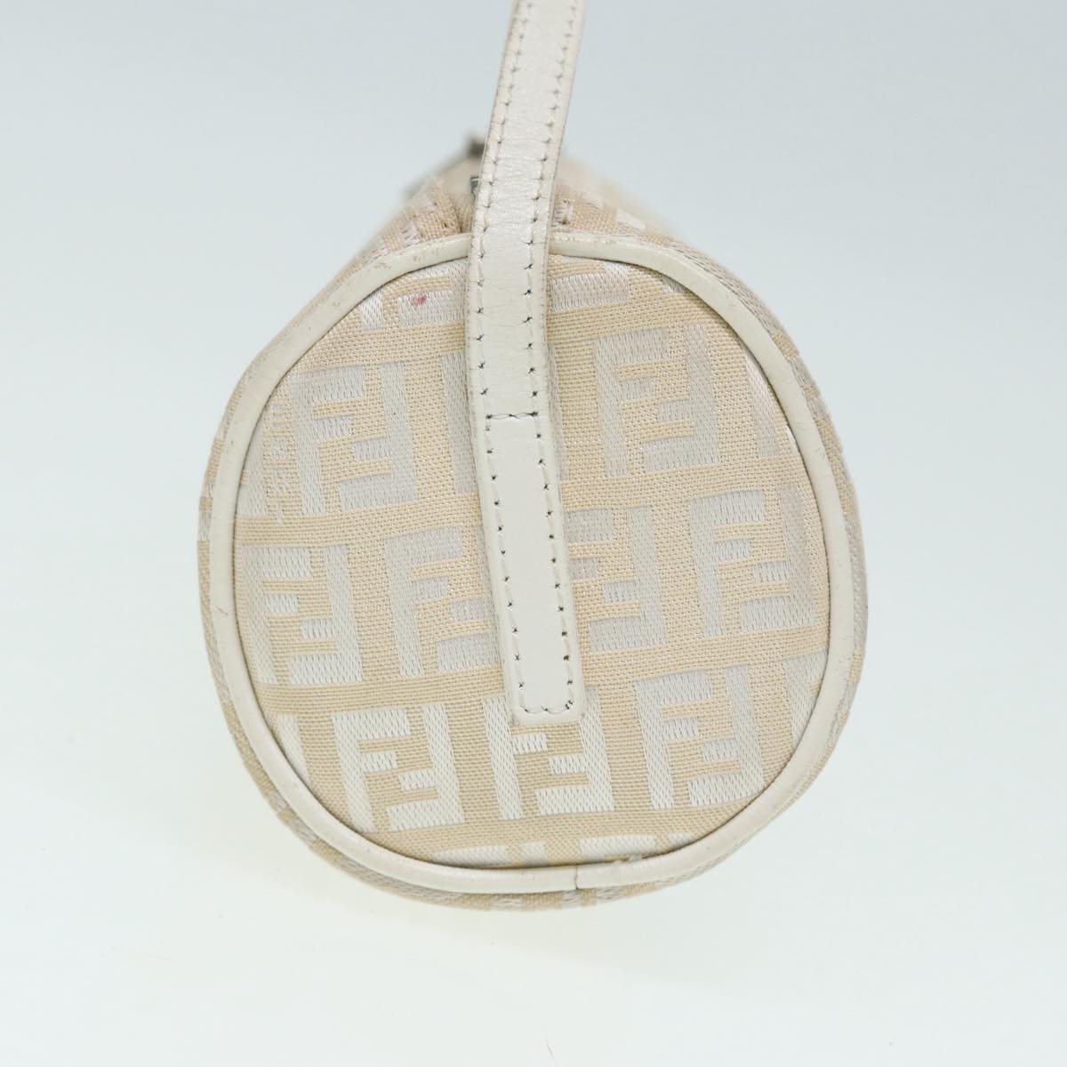 FENDI Zucchino Canvas Pouch Nylon White Silverti1933