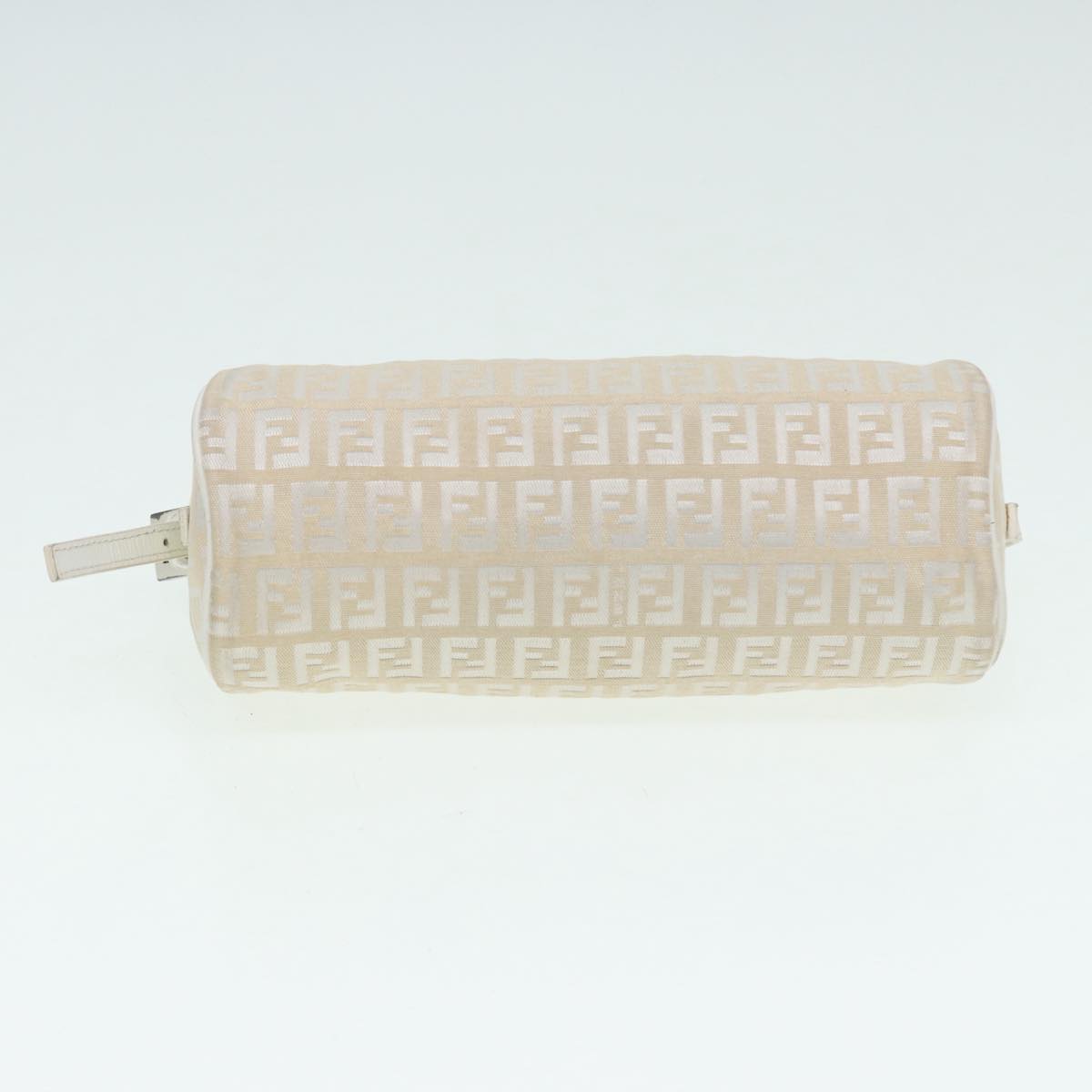 FENDI Zucchino Canvas Pouch Nylon White Silverti1933