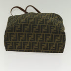 FENDI Zucca Canvas Tote Bag Brown Black Silverti2007