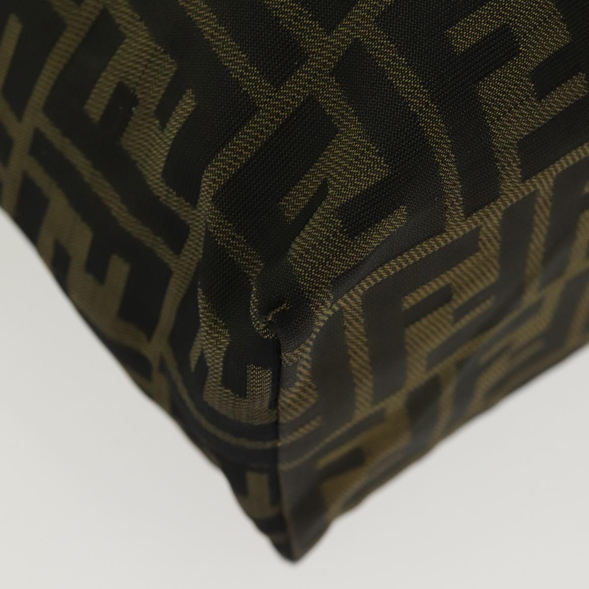 FENDI Zucca Canvas Tote Bag Brown Black Silverti2007
