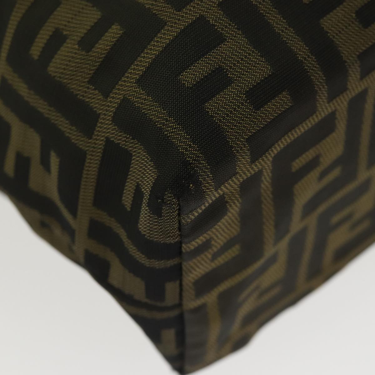 FENDI Zucca Canvas Tote Bag Brown Black Silverti2007