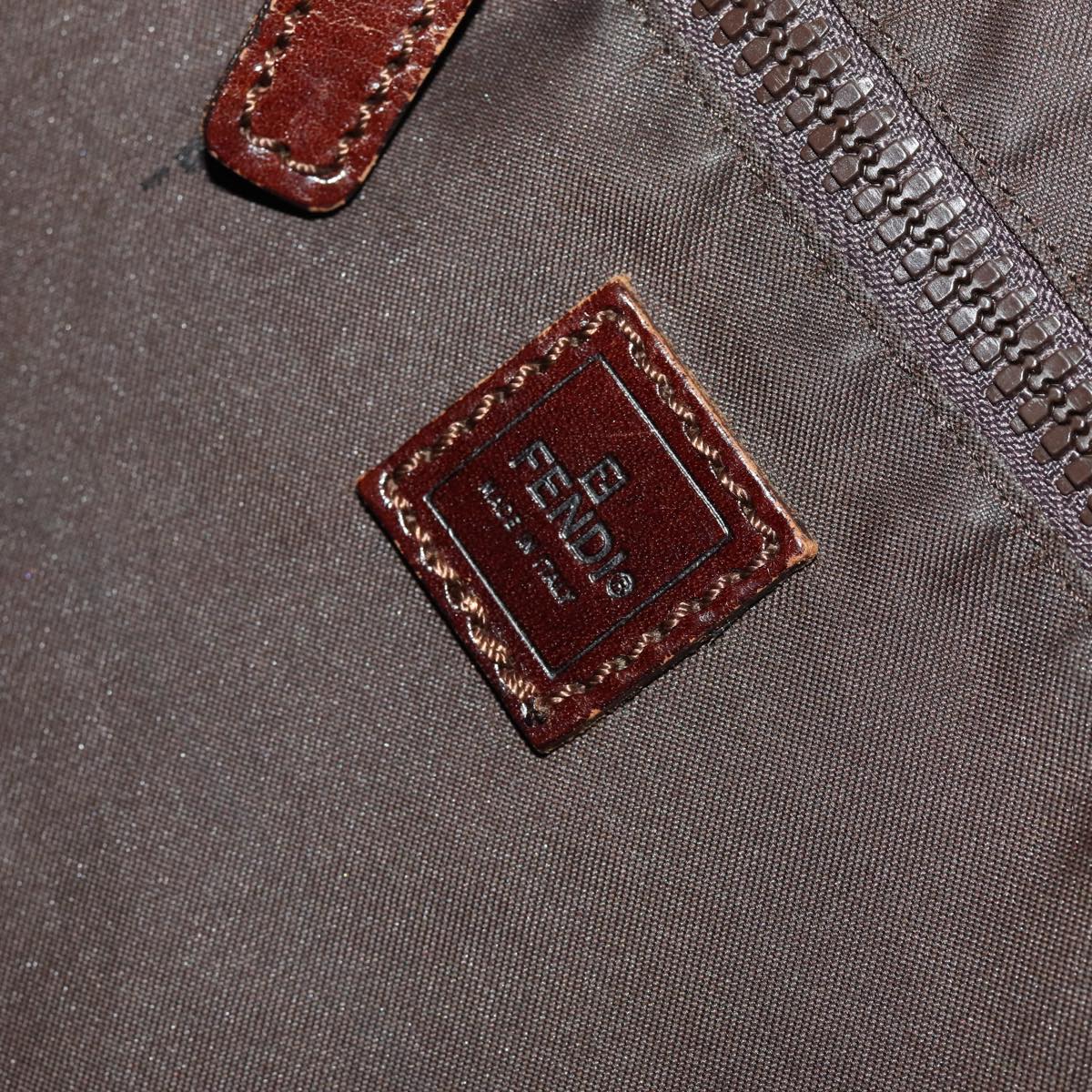 FENDI Zucca Canvas Tote Bag Brown Black Silverti2007