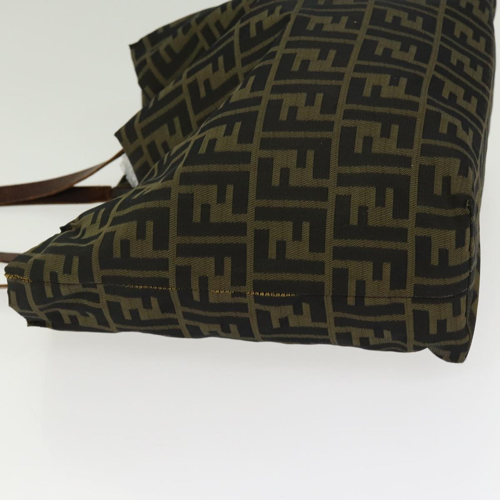 FENDI Zucca Canvas Tote Bag Brown Black Silverti2007