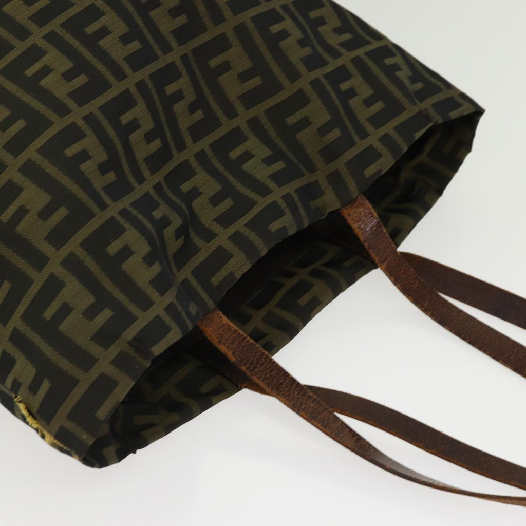 FENDI Zucca Canvas Tote Bag Brown Black Silverti2007
