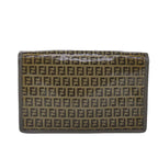 FENDI Zucchino Canvas Clutch Bag Coated Canvas Brownti2310