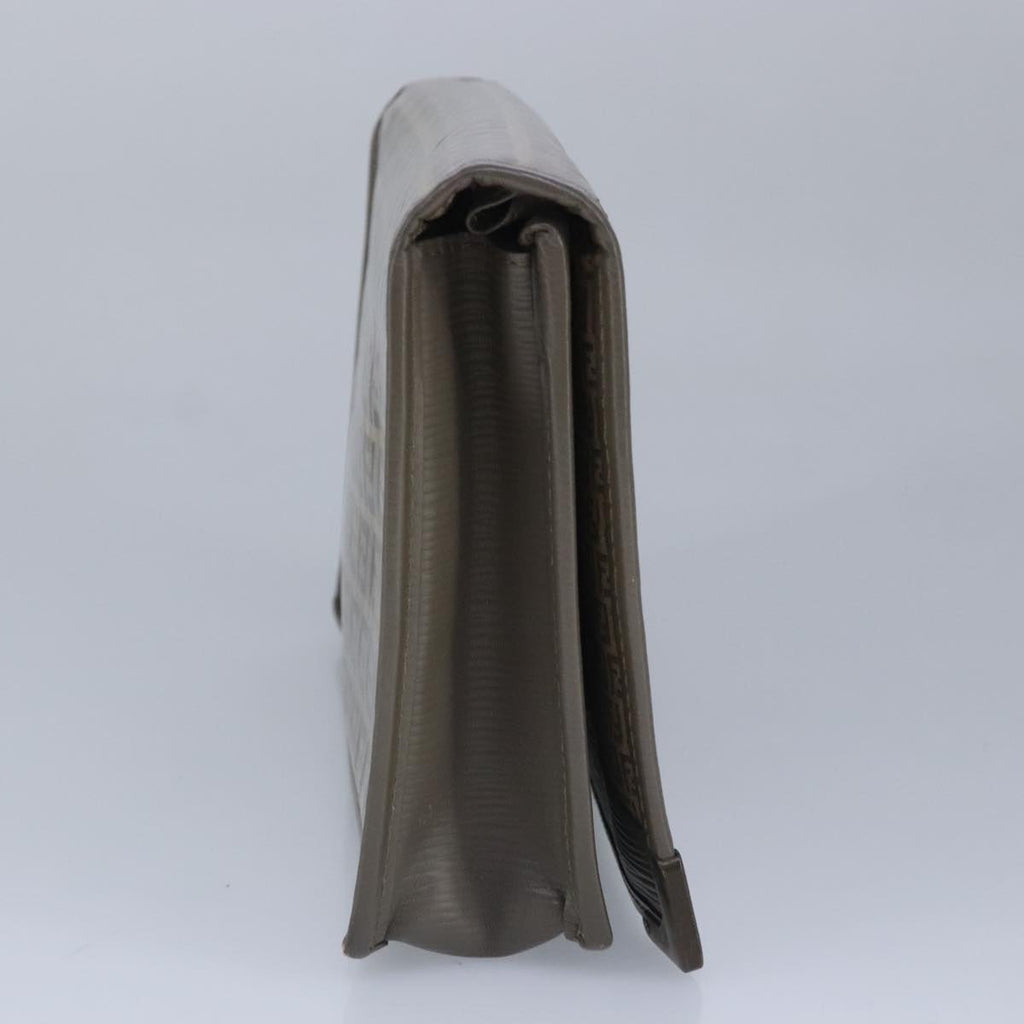 FENDI Zucchino Canvas Clutch Bag Coated Canvas Brownti2310