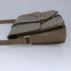 FENDI Zucchino Canvas Shoulder Bag Coated Canvas Brownti2323