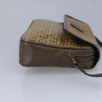 FENDI Zucchino Canvas Shoulder Bag Coated Canvas Brownti2336